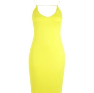 ❤❤ Boohoo lime green midi dress size 14